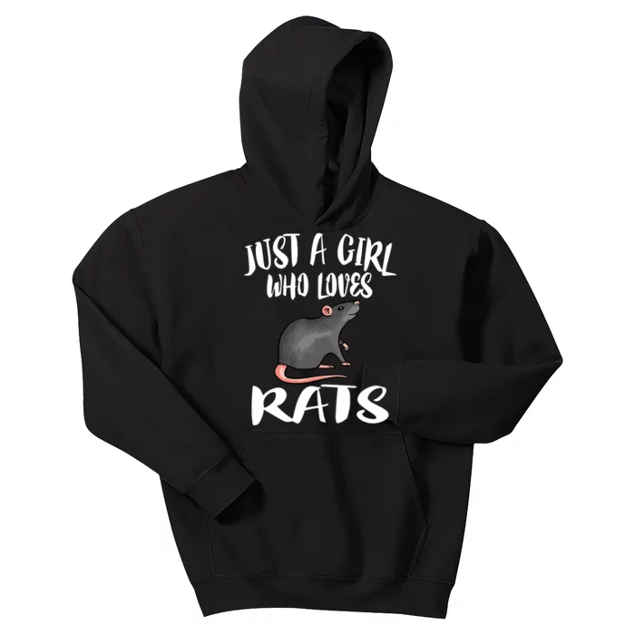 Just A Girl Who Loves Rats Owner Lover Gift Kids Hoodie