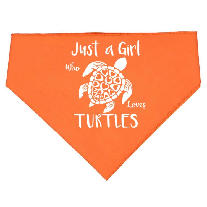 Just A Girl Who Loves Turtles USA-Made Doggie Bandana