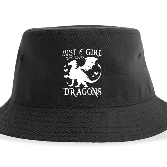 Just A Girl Who Loves Dragons Sustainable Bucket Hat