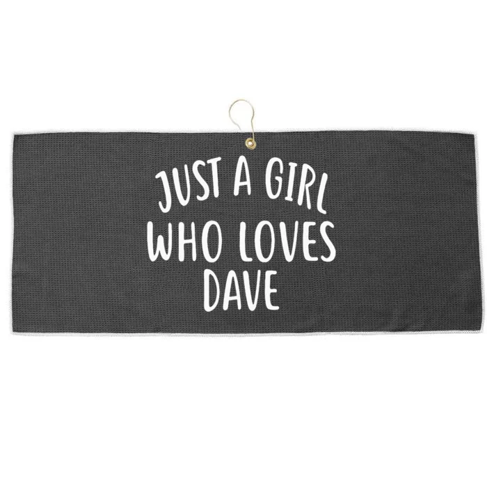 Just A Girl Who Loves DAVE Cute DAVE Large Microfiber Waffle Golf Towel