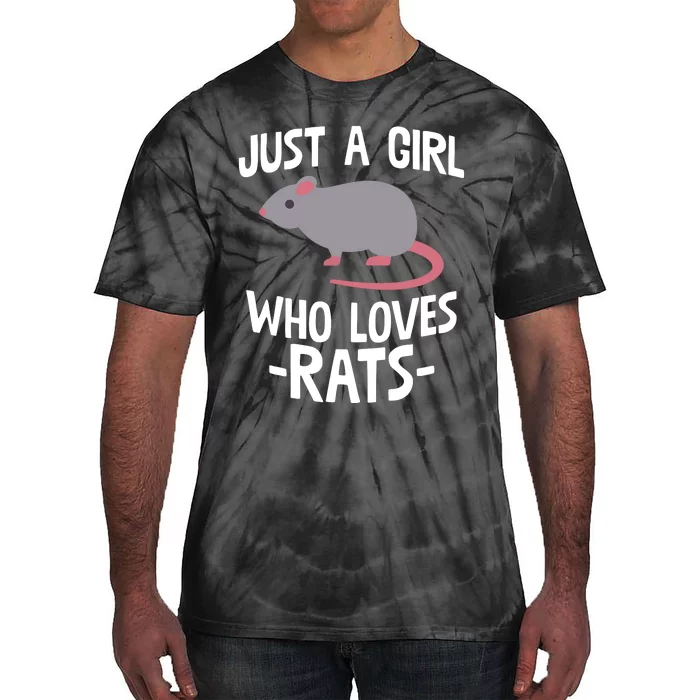 Just A Girl Who Loves Rats Rat Lover Gift Tie-Dye T-Shirt