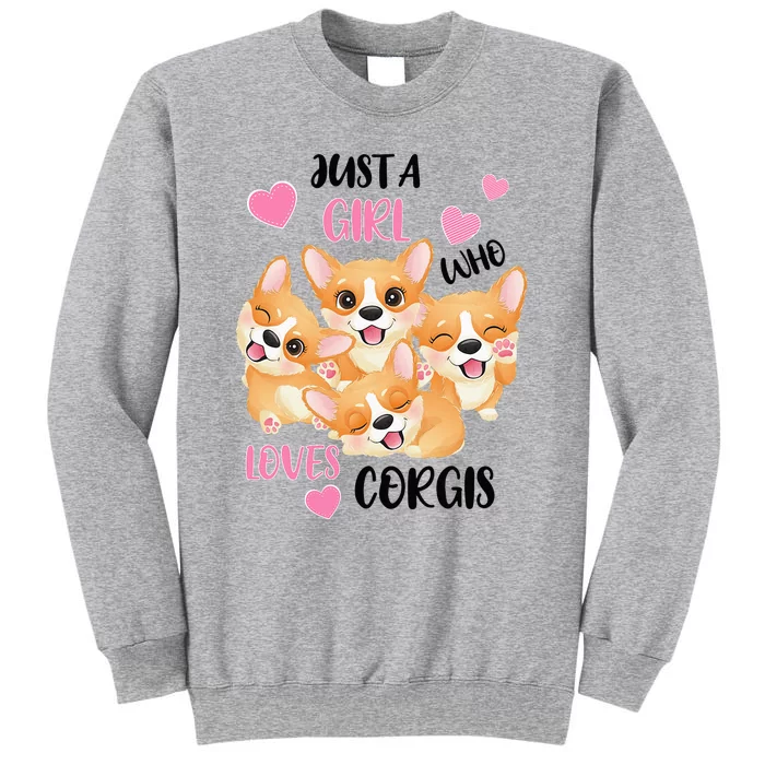 Just A Girl Who Loves Corgis Tall Sweatshirt