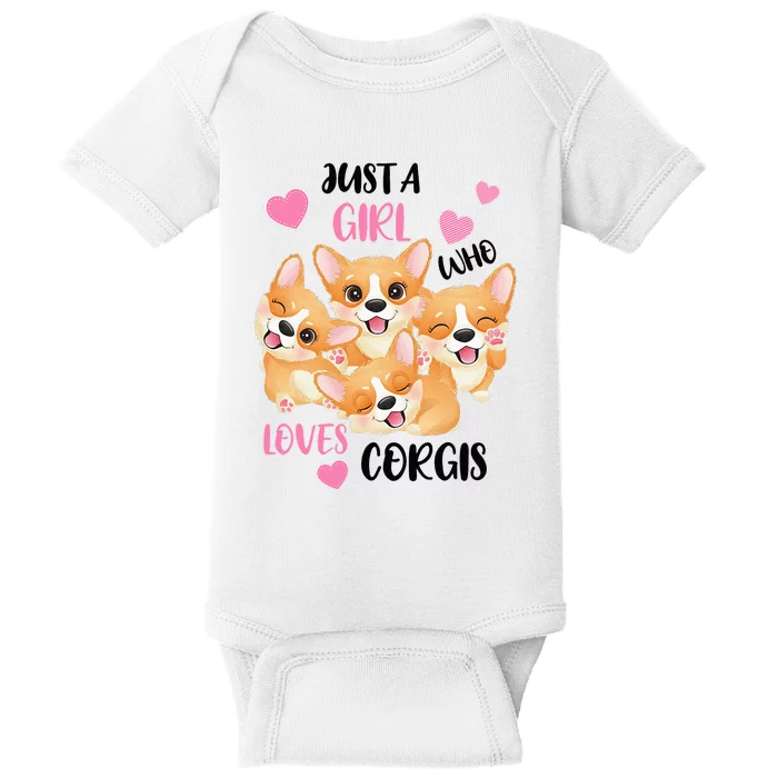 Just A Girl Who Loves Corgis Baby Bodysuit