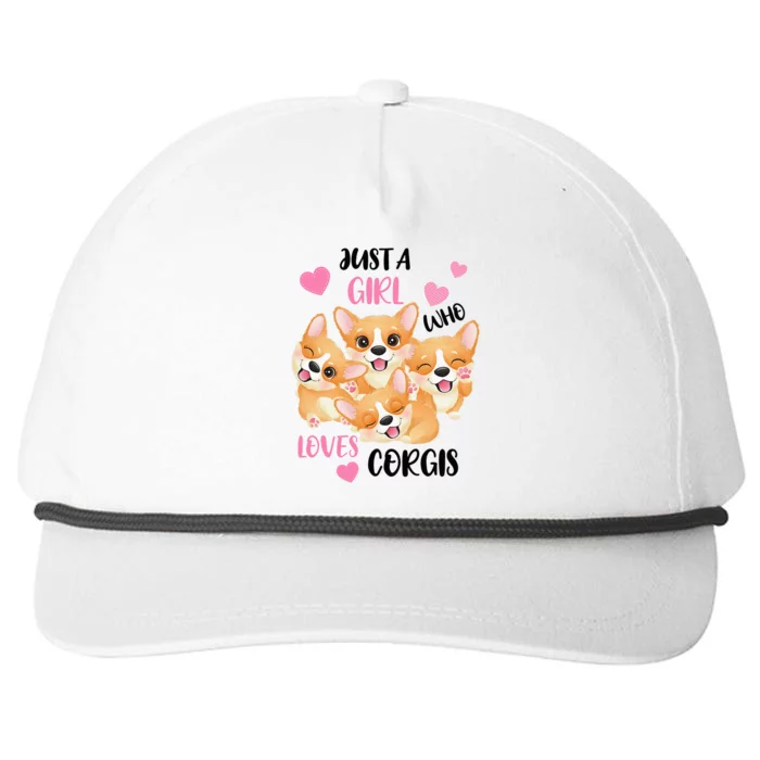 Just A Girl Who Loves Corgis Snapback Five-Panel Rope Hat