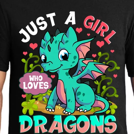 Just A Girl Who Loves Dragons Pajama Set