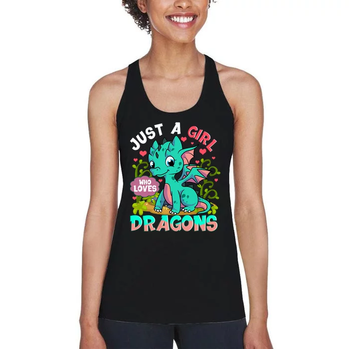 Just A Girl Who Loves Dragons Women's Racerback Tank