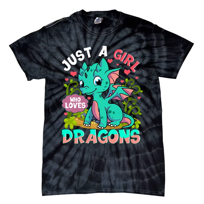 Just A Girl Who Loves Dragons Tie-Dye T-Shirt