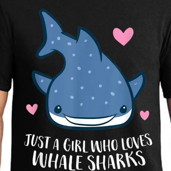 Just A Girl Who Loves Whale Sharks Cute Whale Shark Pajama Set