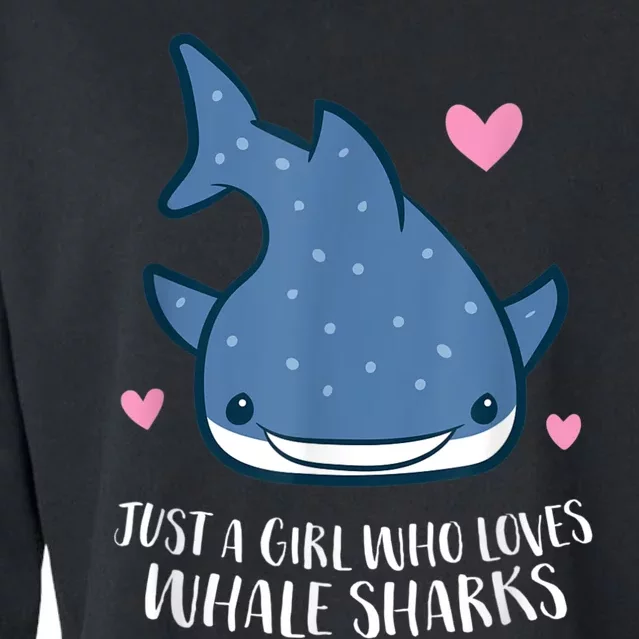 Just A Girl Who Loves Whale Sharks Cute Whale Shark Cropped Pullover Crew