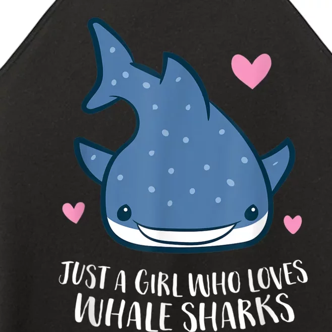 Just A Girl Who Loves Whale Sharks Cute Whale Shark Women’s Perfect Tri Rocker Tank