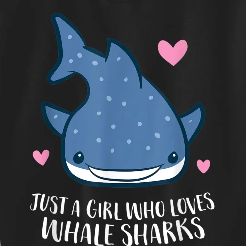 Just A Girl Who Loves Whale Sharks Cute Whale Shark Kids Sweatshirt