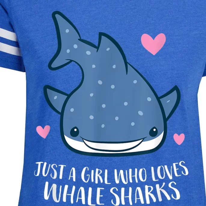 Just A Girl Who Loves Whale Sharks Cute Whale Shark Enza Ladies Jersey Football T-Shirt