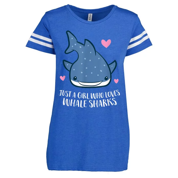 Just A Girl Who Loves Whale Sharks Cute Whale Shark Enza Ladies Jersey Football T-Shirt