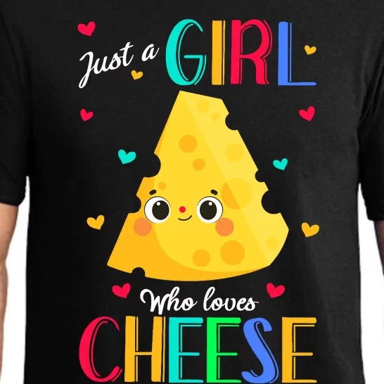 Just A Girl Who Loves Cheese Cheese Gift Pajama Set