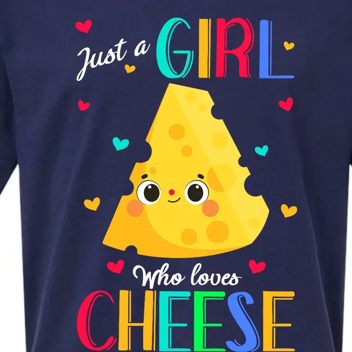 Just A Girl Who Loves Cheese Cheese Gift Sueded Cloud Jersey T-Shirt