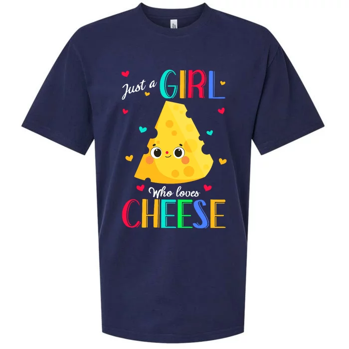 Just A Girl Who Loves Cheese Cheese Gift Sueded Cloud Jersey T-Shirt