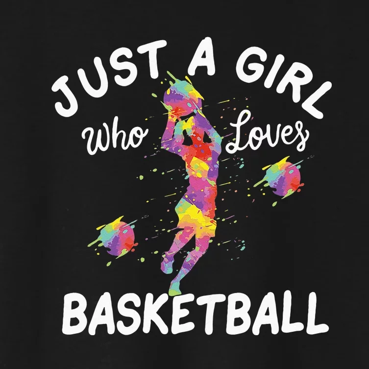 Just A Girl Who Loves Basketball Women's Crop Top Tee