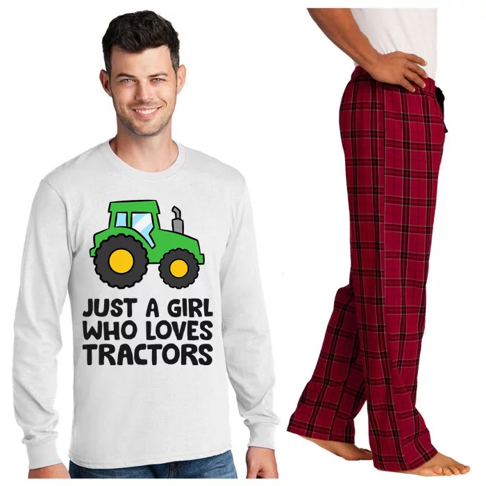 Just A Girl Who Loves Tractors Long Sleeve Pajama Set