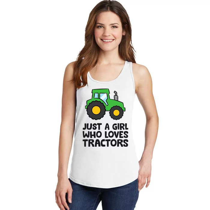 Just A Girl Who Loves Tractors Ladies Essential Tank