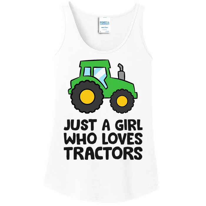 Just A Girl Who Loves Tractors Ladies Essential Tank