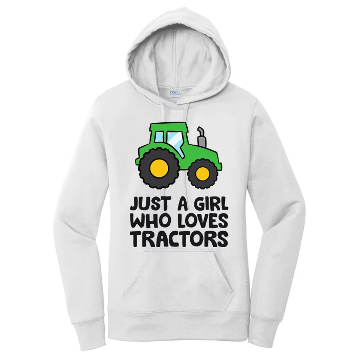 Just A Girl Who Loves Tractors Women's Pullover Hoodie