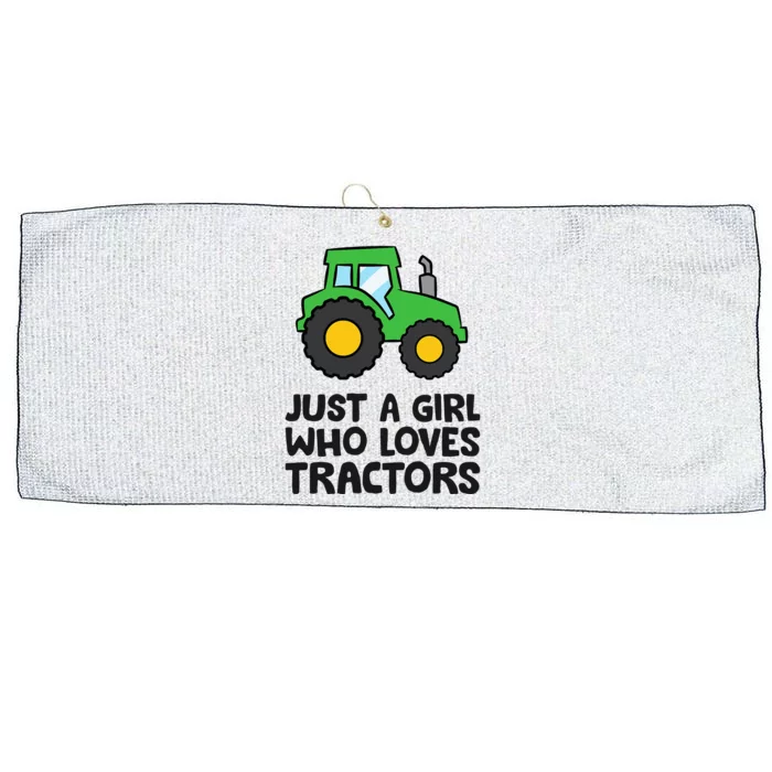 Just A Girl Who Loves Tractors Large Microfiber Waffle Golf Towel