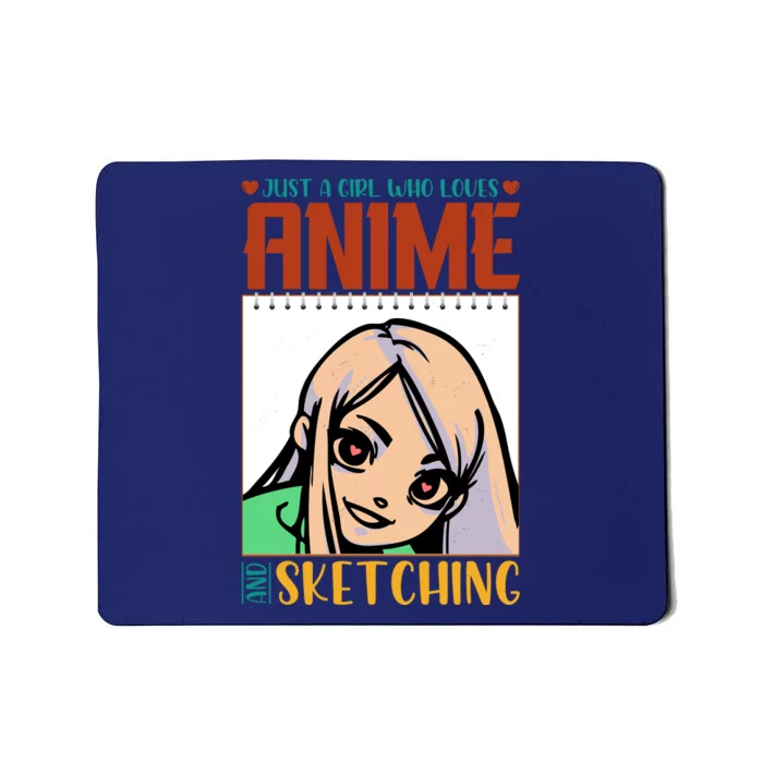 Just A Girl Who Loves Anime And Sketching Anime Girl Sketching Lover Mousepad