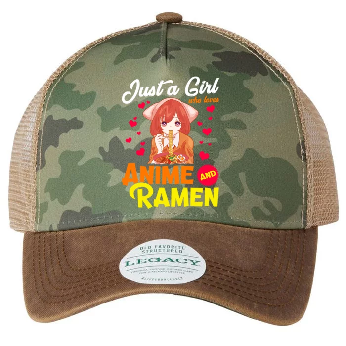 Just A Girl Who Loves Anime And Ramen Legacy Tie Dye Trucker Hat