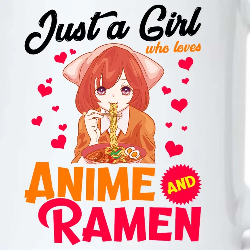 Just A Girl Who Loves Anime And Ramen Black Color Changing Mug