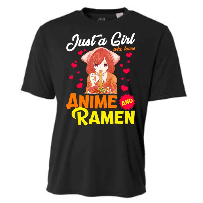 Just A Girl Who Loves Anime And Ramen Cooling Performance Crew T-Shirt