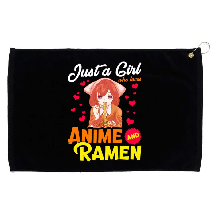 Just A Girl Who Loves Anime And Ramen Grommeted Golf Towel