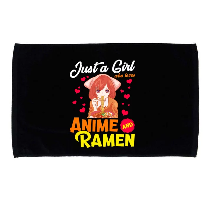 Just A Girl Who Loves Anime And Ramen Microfiber Hand Towel