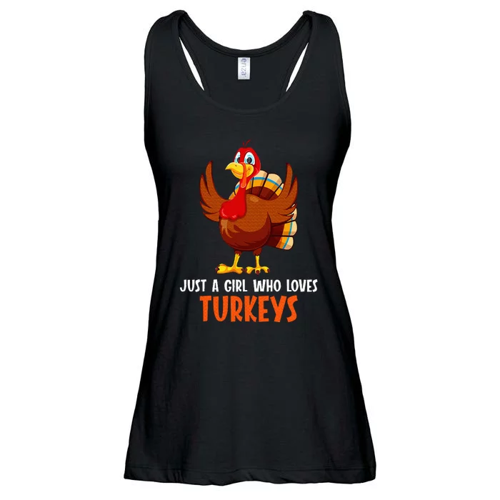 Just a girl who loves Turkeys Turkey Ladies Essential Flowy Tank