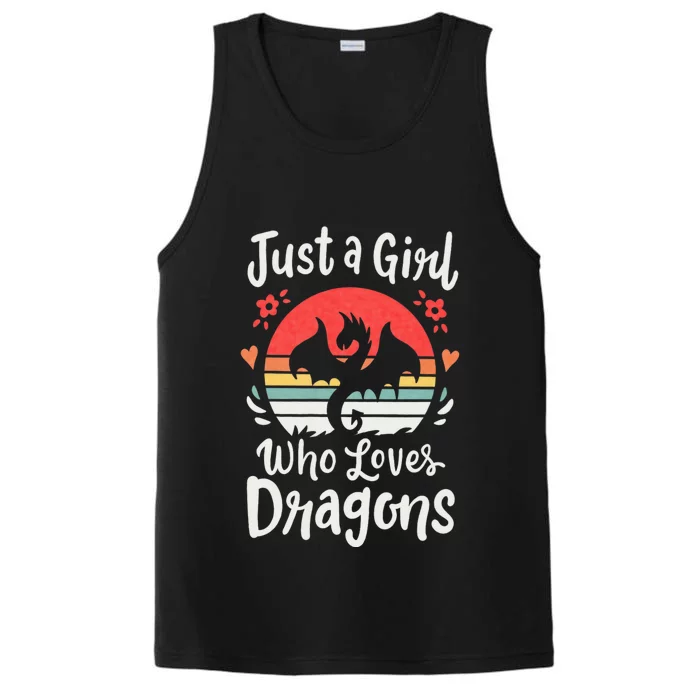 Just A Girl Who Loves Dragons Performance Tank