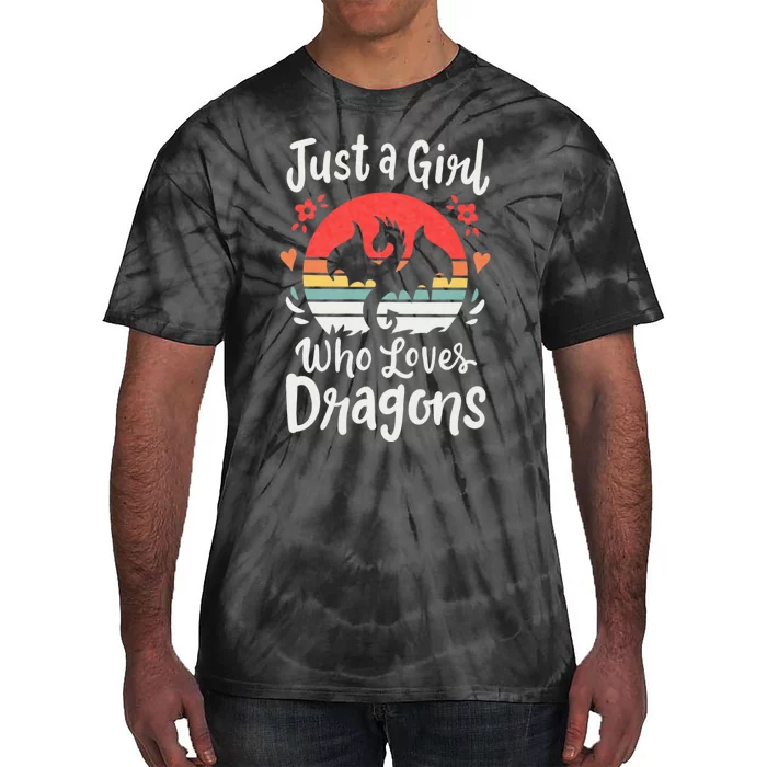 Just A Girl Who Loves Dragons Tie-Dye T-Shirt