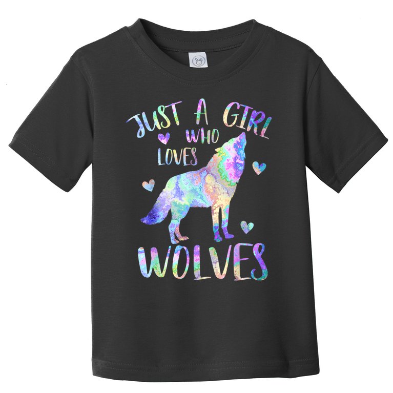 Just A Girl Who Loves Wolves Cute Wolf Lover Teen Girls Toddler T-Shirt