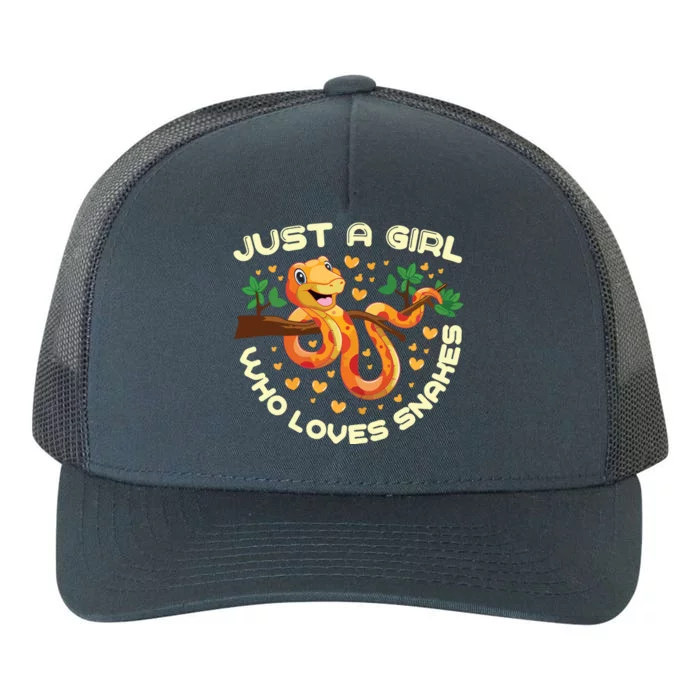 Just A Girl Who Loves Snakes Funny Snake Lover Gifts Yupoong Adult 5-Panel Trucker Hat