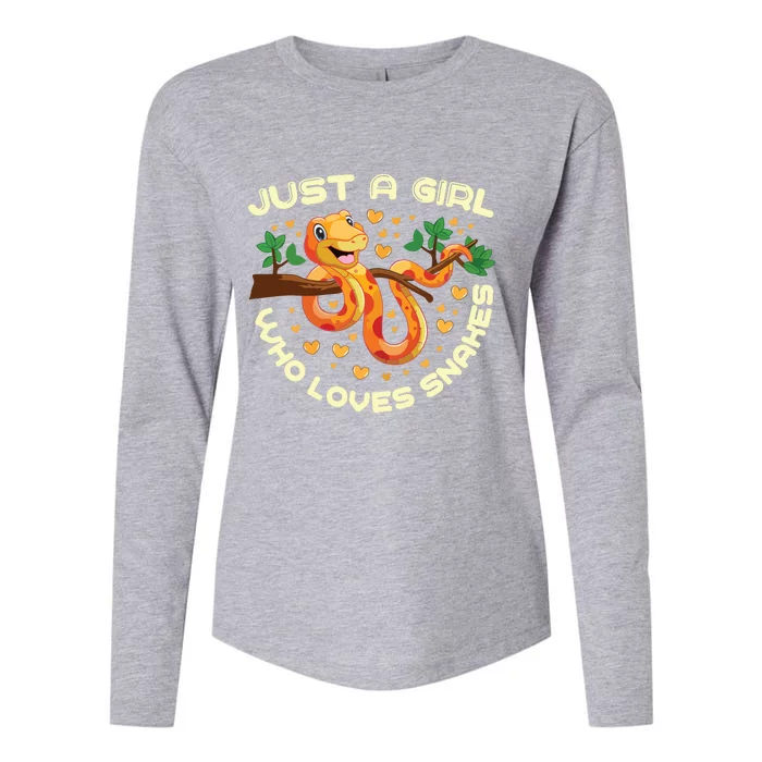 Just A Girl Who Loves Snakes Funny Snake Lover Gifts Womens Cotton Relaxed Long Sleeve T-Shirt