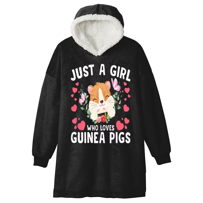 Just A Girl Who Loves Guinea Pigs Cute Guinea Pig Hooded Wearable Blanket