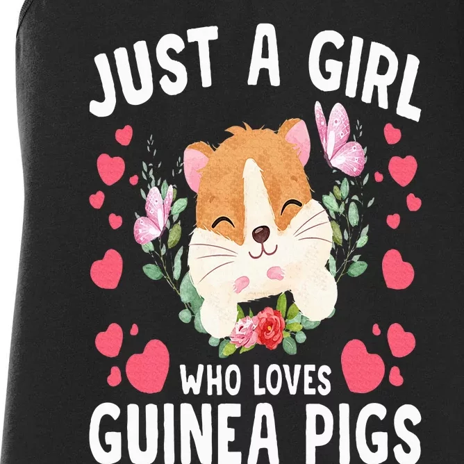 Just A Girl Who Loves Guinea Pigs Cute Guinea Pig Women's Racerback Tank