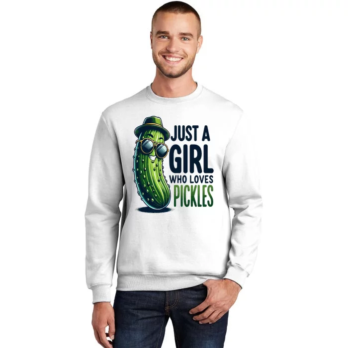 Just A Girl Who Loves Pickles Wo Girl Vegan Sweatshirt