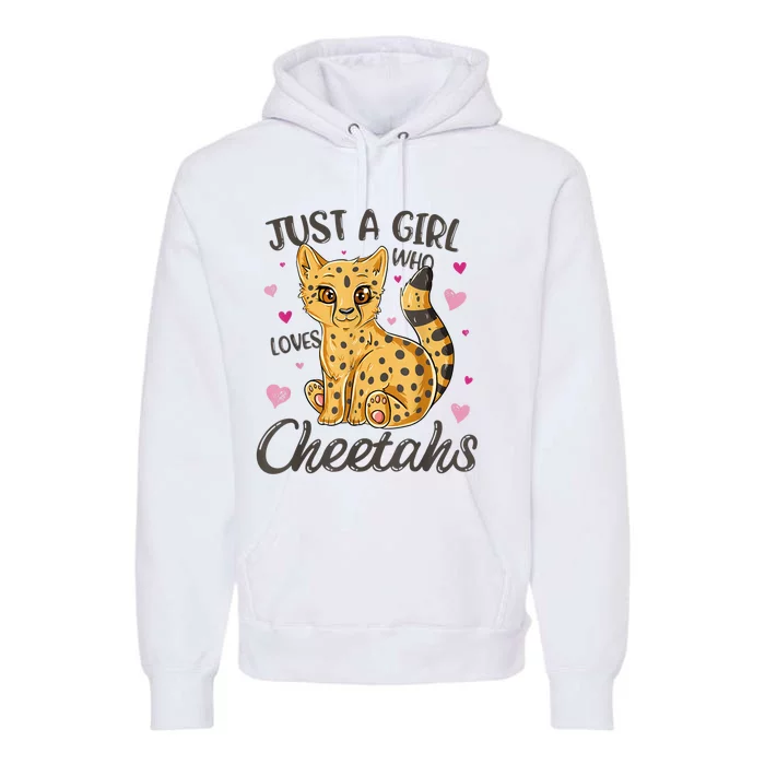 Just A Girl Who Loves Cheetahs Women Cheetah Cat Lover Gift TShirt Premium Hoodie