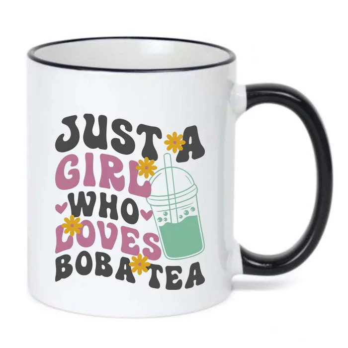 Just A Girl Who Loves Boba Tea Cute Black Color Changing Mug