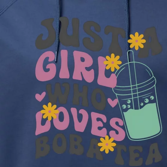 Just A Girl Who Loves Boba Tea Cute Performance Fleece Hoodie