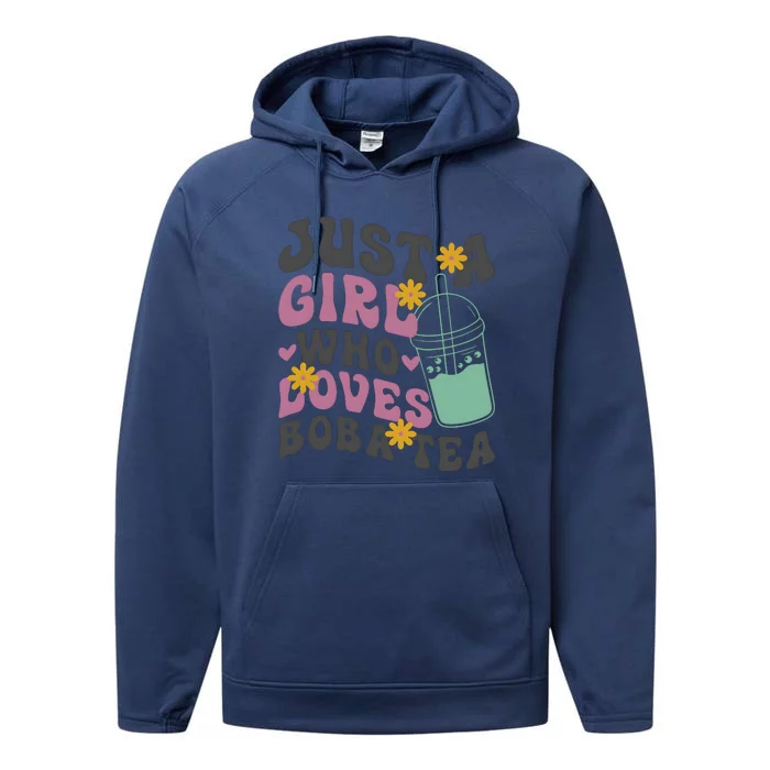 Just A Girl Who Loves Boba Tea Cute Performance Fleece Hoodie