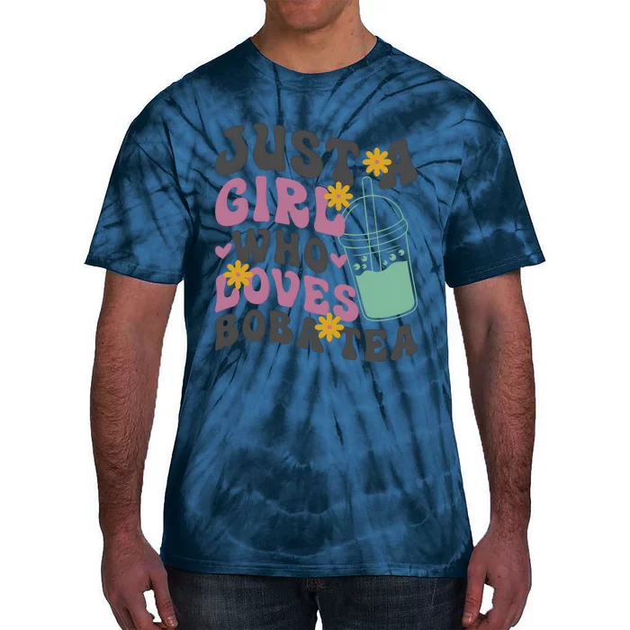 Just A Girl Who Loves Boba Tea Cute Tie-Dye T-Shirt