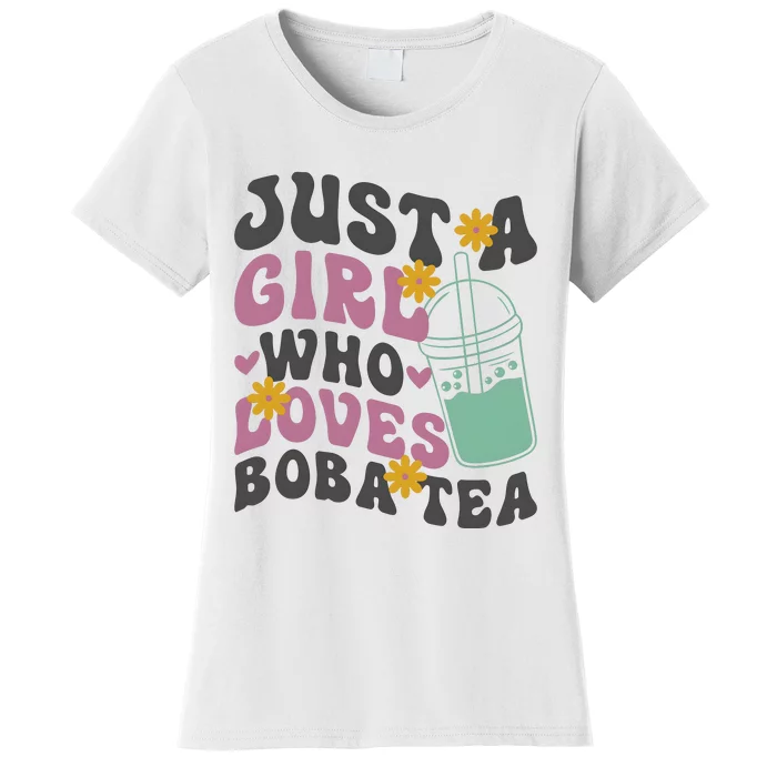 Just A Girl Who Loves Boba Tea Cute Women's T-Shirt