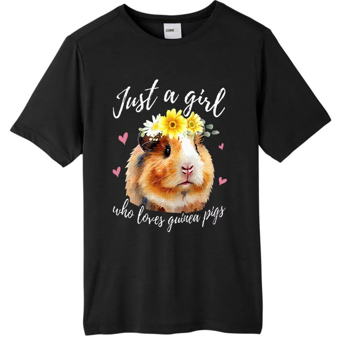 Just A Girl Who Loves Guinea pigs Funny Guinea Pig Lover ChromaSoft Performance T-Shirt