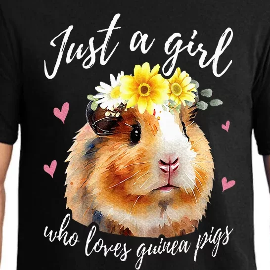 Just A Girl Who Loves Guinea pigs Funny Guinea Pig Lover Pajama Set