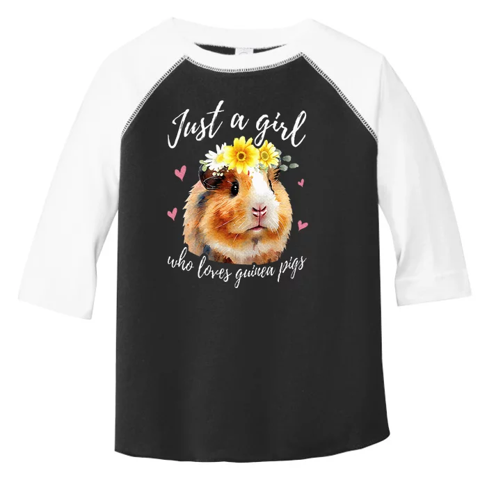 Just A Girl Who Loves Guinea pigs Funny Guinea Pig Lover Toddler Fine Jersey T-Shirt